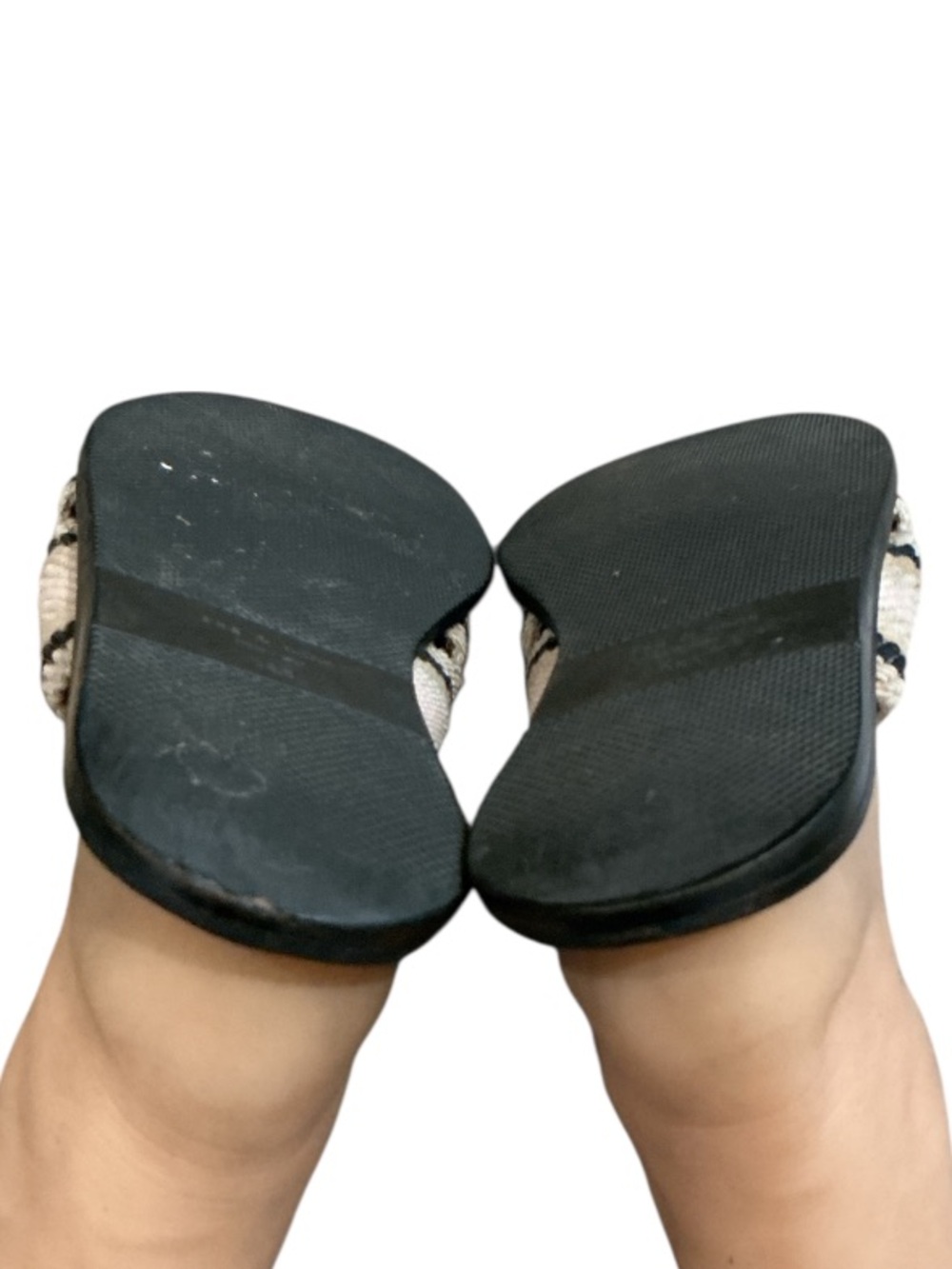 Authentic rag & bone signature designer canvas slide sandals sz 8.5 Euro 38.5 - Picture 9 of 13